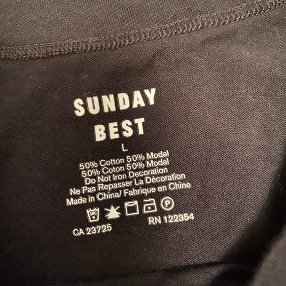 ARITZIA Sunday Best LOVER T-SHIRT BLACK large - Picture 6 of 6
